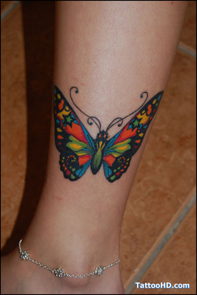 Colorful Butterfly Tattoo On Leg Tattoos Book 65000 Tattoos Designs within proportions 800 X 1198