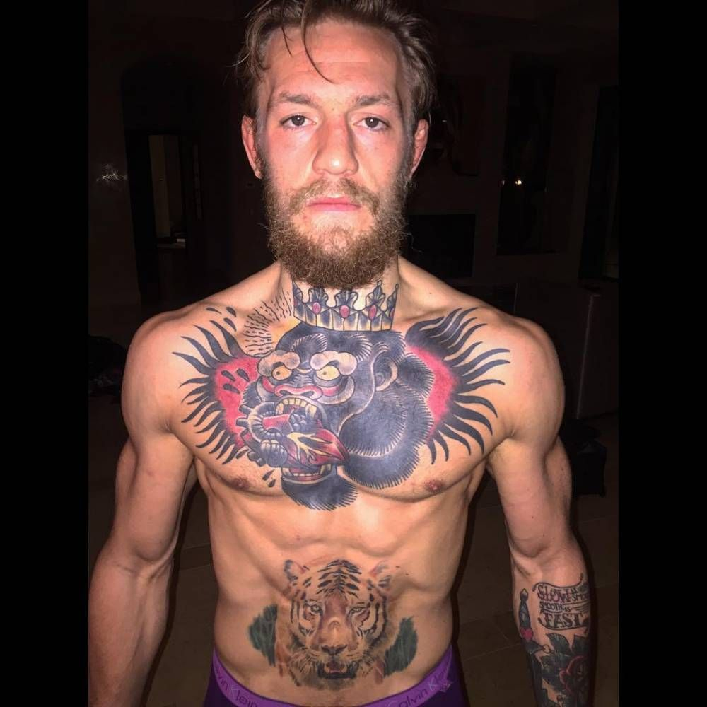 Conor Mcgregor Chest Tattoo Is Badass Tattoo Ideas Conor pertaining to dimensions 1000 X 1000