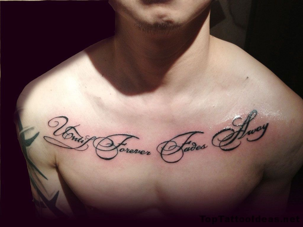 Cool Chest Tattoos For Men Quotes Tattoos Chest Tattoo Quotes inside measurements 1024 X 768