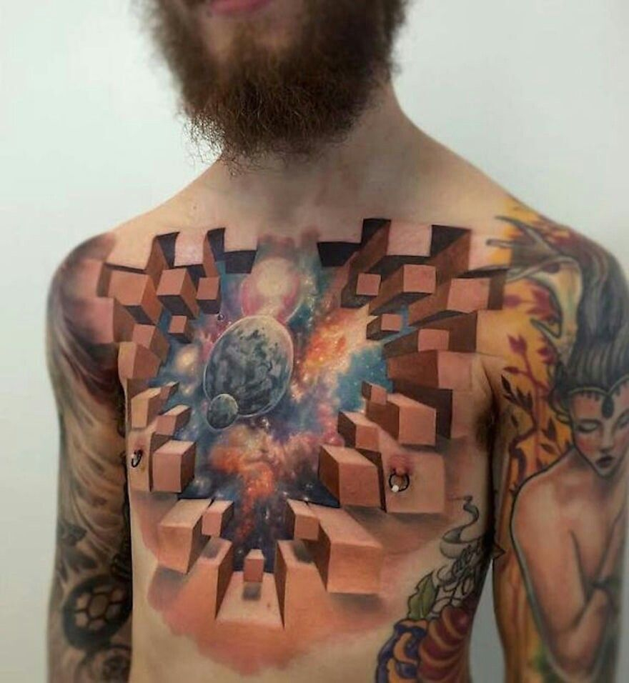 Cosmic Chest Tattoo Tattoos Tattoos Tattoos For Guys Unique within dimensions 880 X 956