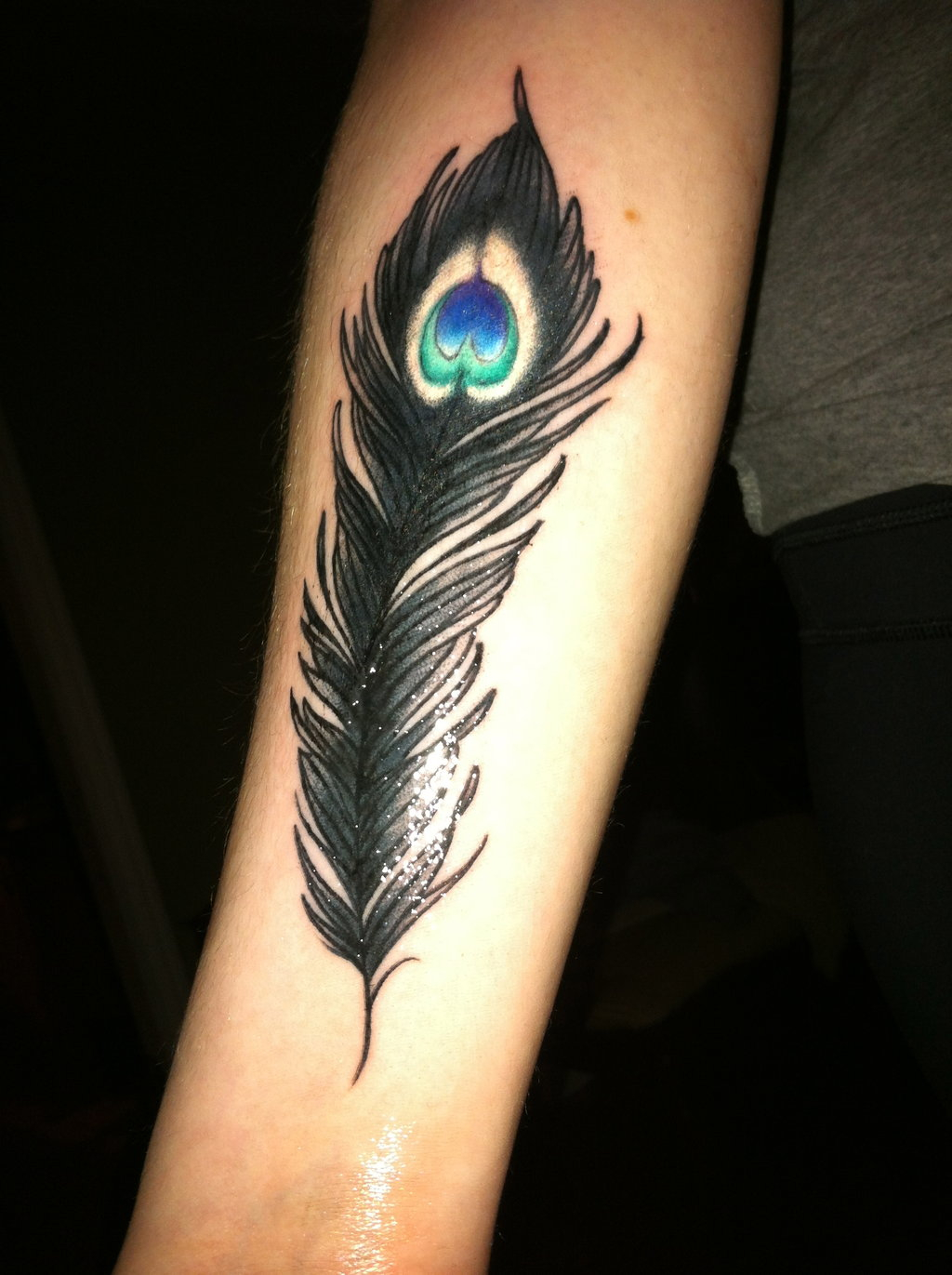 Cover Up On Chest With Peacock Feathers Tattoo with regard to size 1024 X 1371