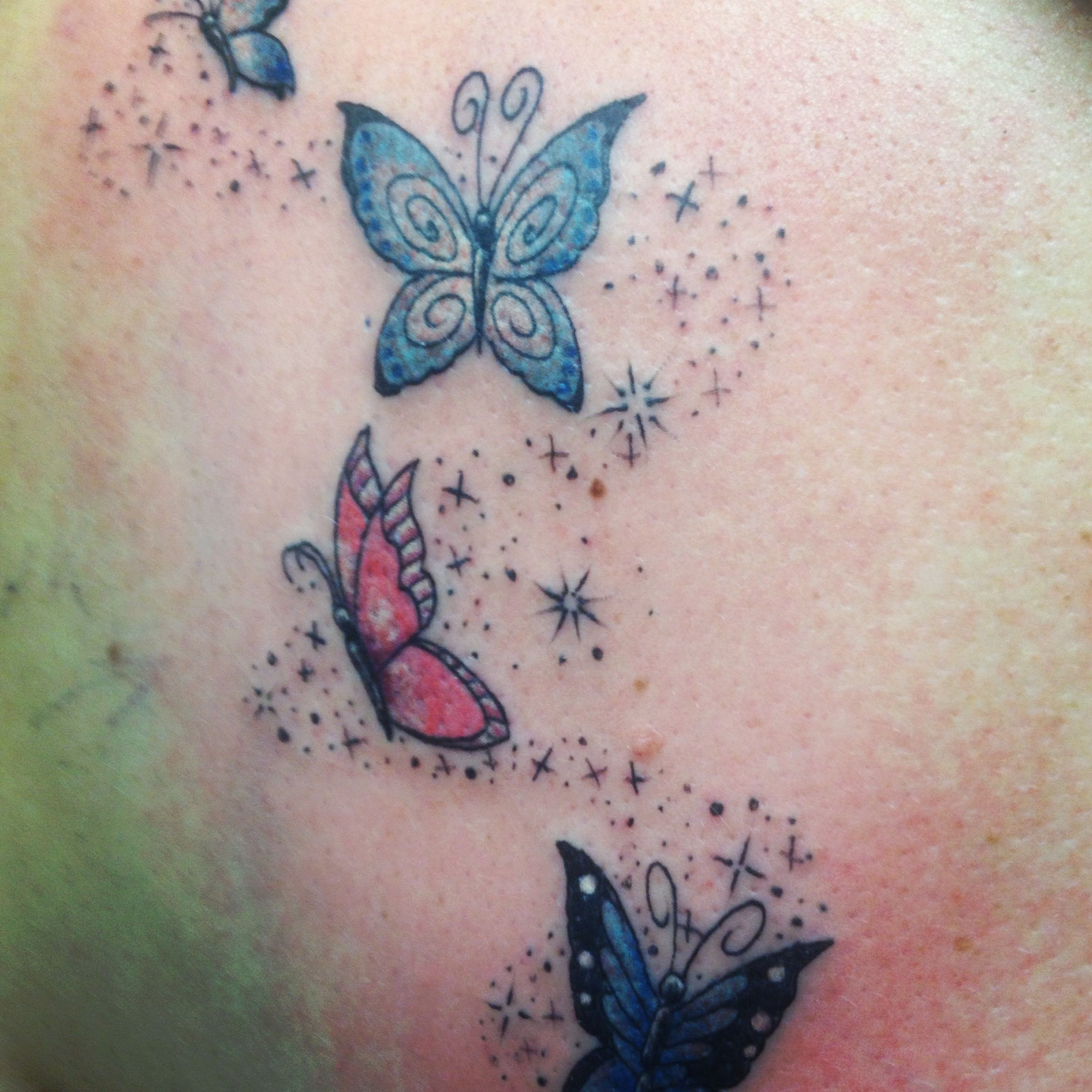 Cover Upbutterflies Tattoo Representing My Four Children 3 Boys with size 2340 X 2340