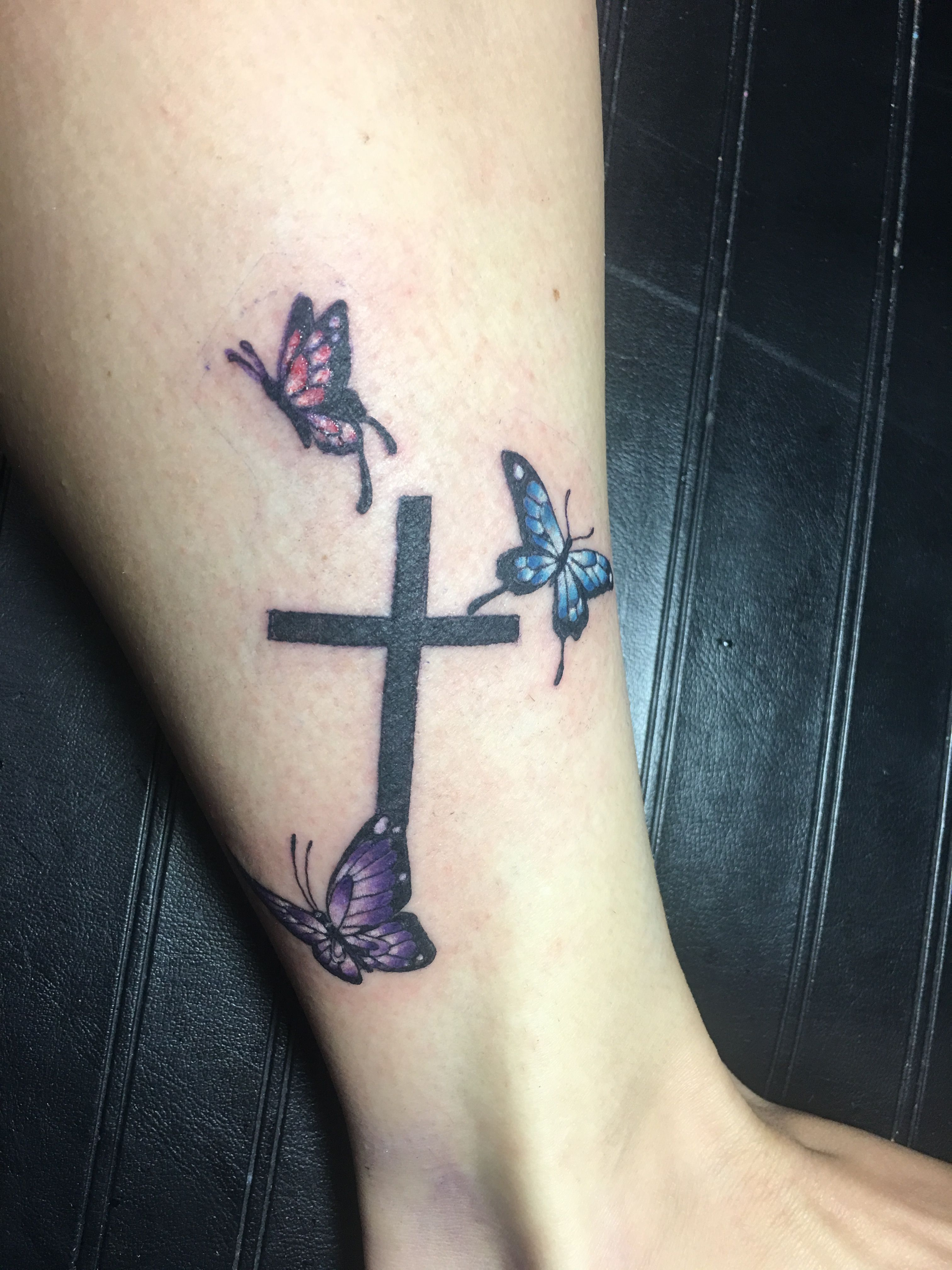 Cross And Butterfly Tattoo Tattoo Ideas Tattoos Tattoo with measurements 3024 X 4032