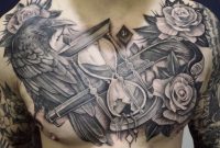 Crow Hourglass Class Hourglass Tattoos Art Chest Piece for proportions 960 X 955