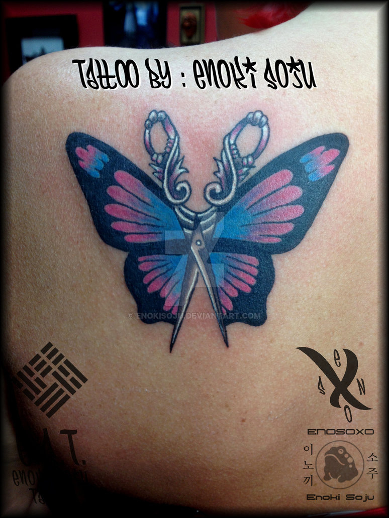 Custom Shear Butterfly Tattoo Enoki Soju Enokisoju On Deviantart throughout proportions 774 X 1032