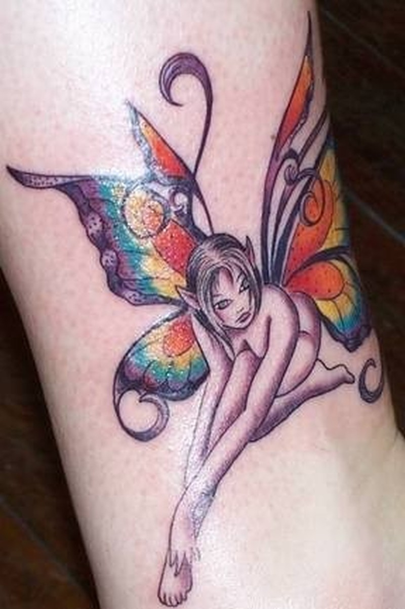 Cute Fairy With Butterfly Wings Tattoo Tattoos Book 65000 for size 800 X 12...