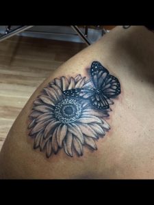 Daisy And Butterfly Tattoo Audrey Mello My Art Butterfly With inside dimensions 1536 X 2048