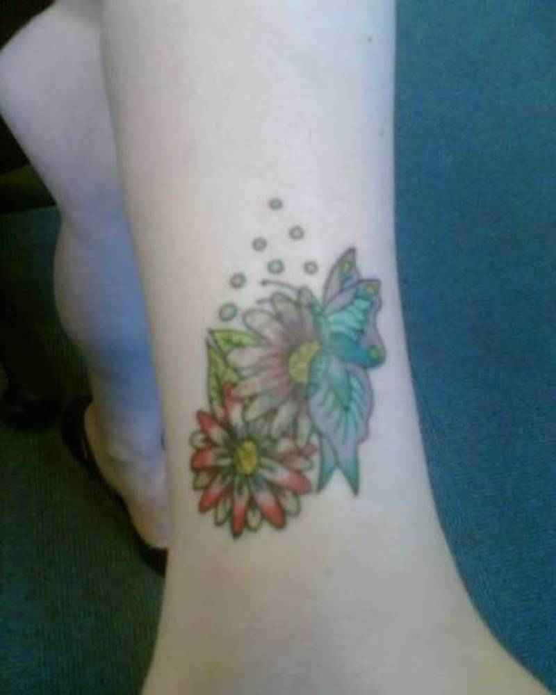 Daisy Flowers N Butterfly Tattoo Design Tattoos Book 65000 within dimensions 800 X 1000