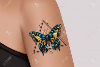 Decorative Tattoo On Female Arm Mystic Butterfly Tattoo Realistic regarding sizing 1300 X 972