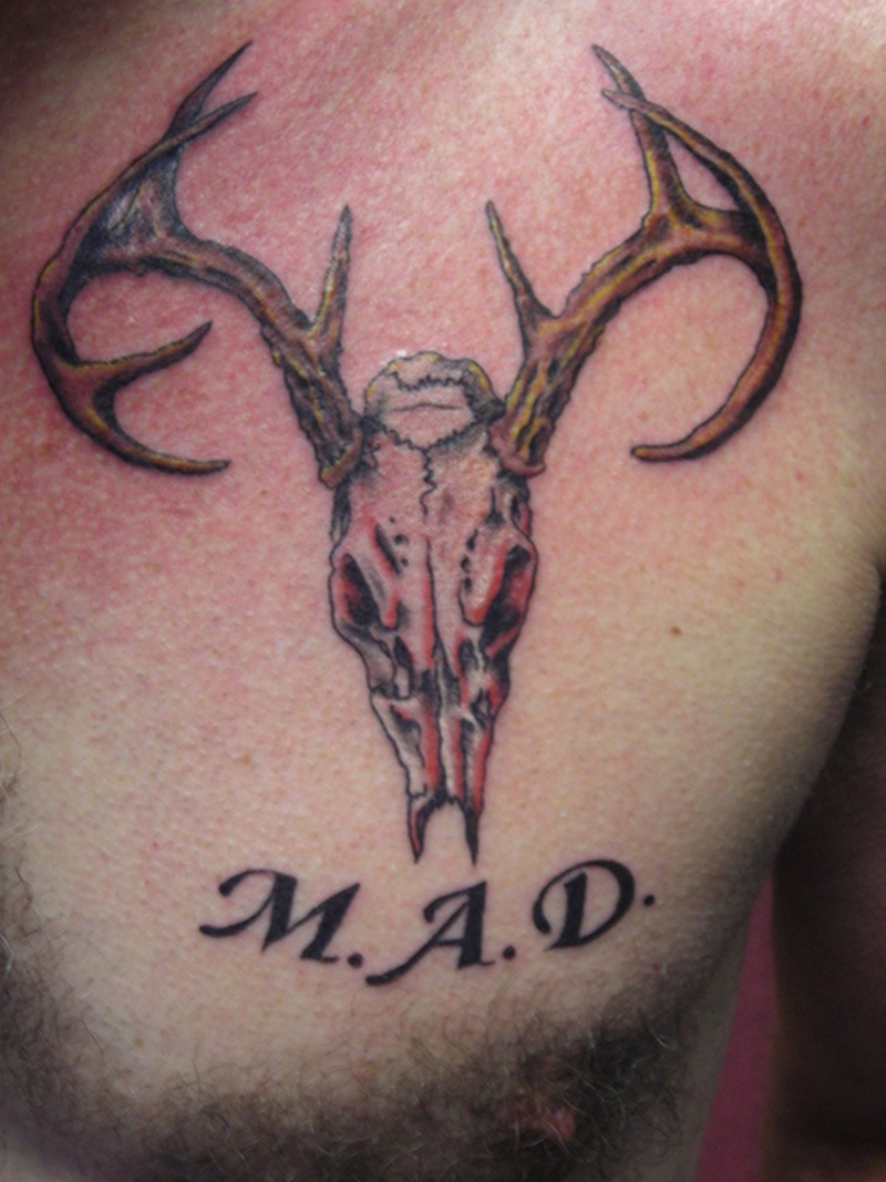 Deer Skull Tattoo On Chest Tattoos Book 65000 Tattoos Designs throughout size 800 X 1067