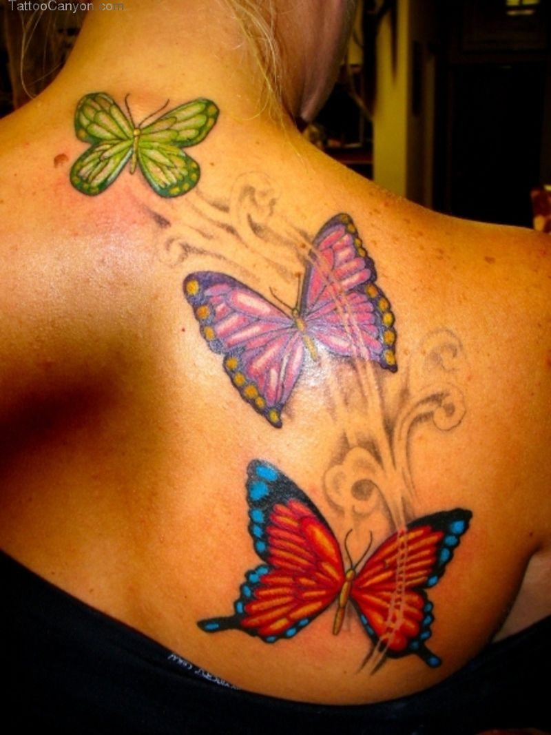 Designs Butterfly Tattoo For Women On Upper Back Picture 11919 for measurements 800 X 1067