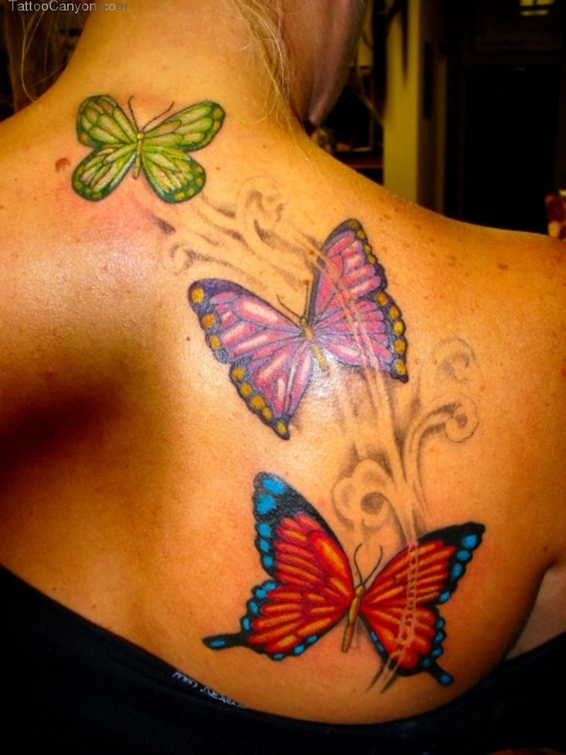 Designs Butterfly Tattoo For Women On Upper Back Picture 11919 for proportions 800 X 1067