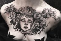 Dorothy Purple Chest Tattoos Medusa Tattoo Purple Tattoos regarding proportions 1080 X 809