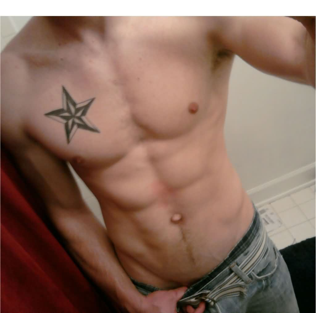 Double Nautical Star Tattoo On Right Chest Tattoo Star Tattoo pertaining to sizing 1024 X 1012