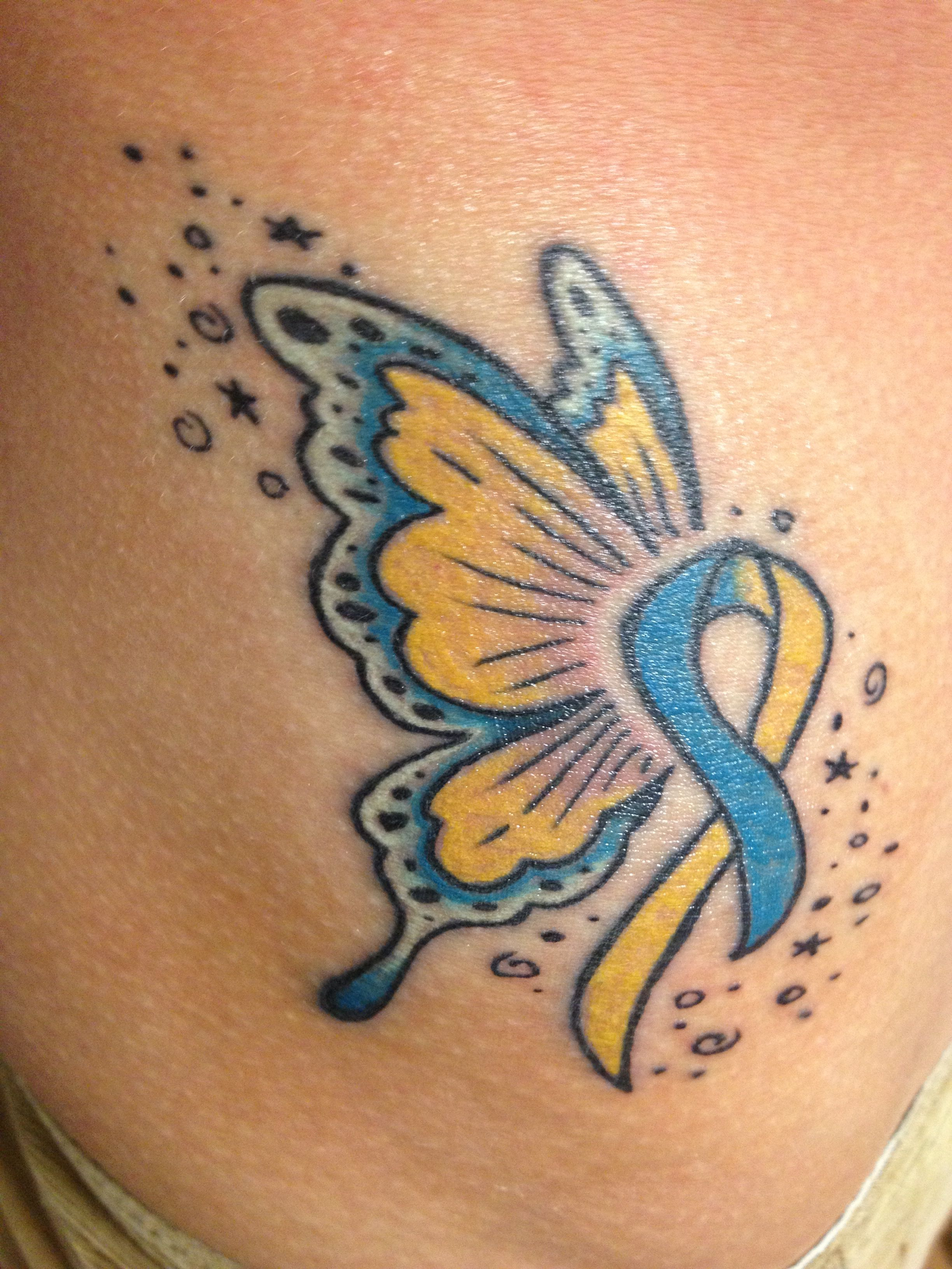 Down Syndrome Awareness Butterfly Ribbon Tattoo Mat Nasty At inside measurements 2448 X 3264