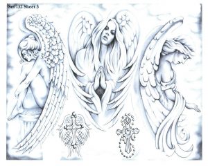 Download Jenny Clarke Angels And Religious Tattoo Flash Set No for size 1280 X 1024
