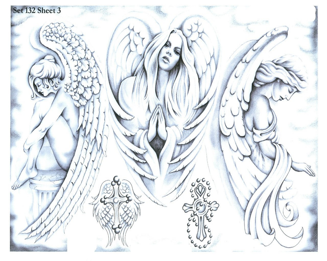 Download Jenny Clarke Angels And Religious Tattoo Flash Set No for size 1280 X 1024