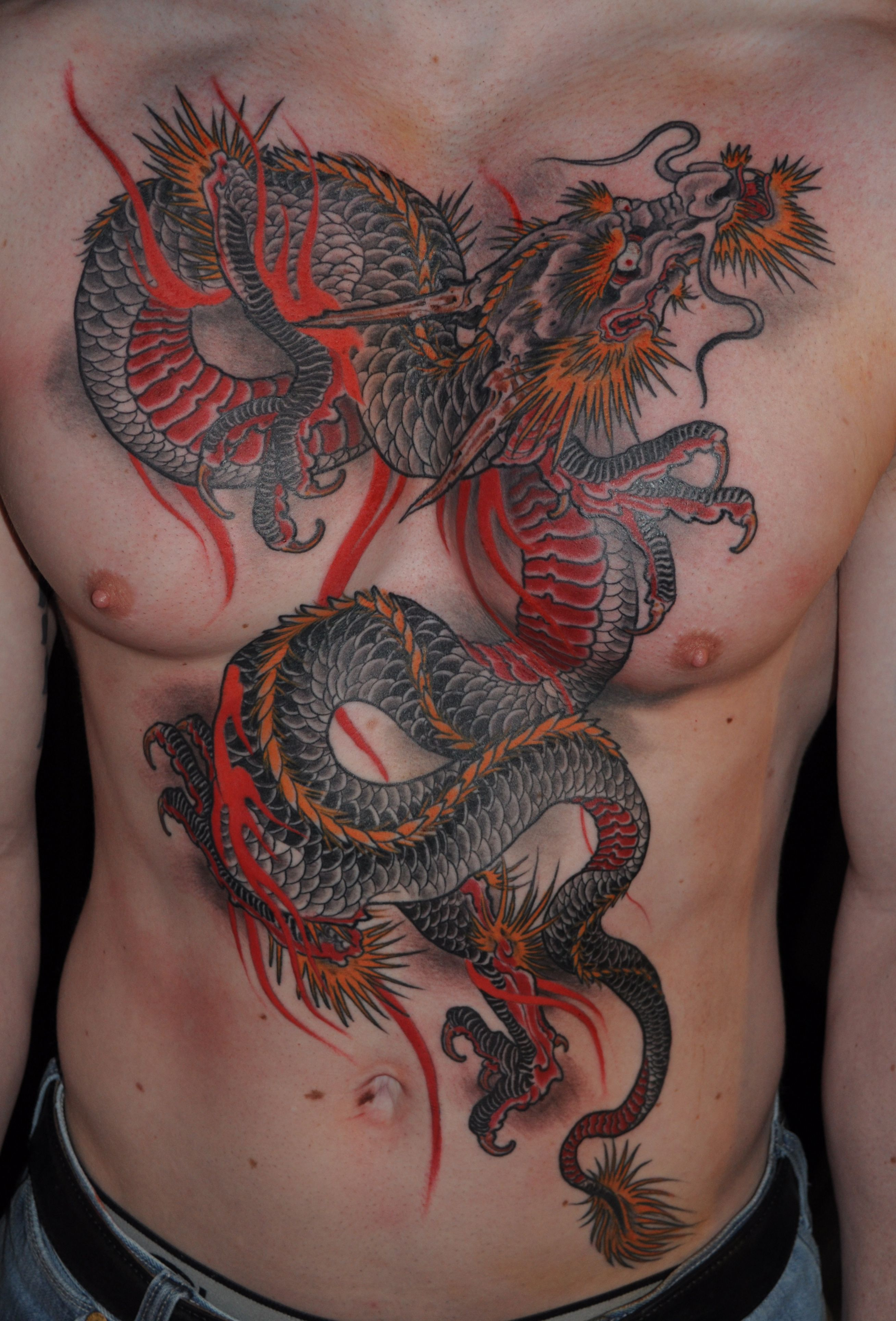 Dragon Chest Ryan Mason Tattoos Chinese Dragon Tattoos with regard to dimensions 2616 X 3856