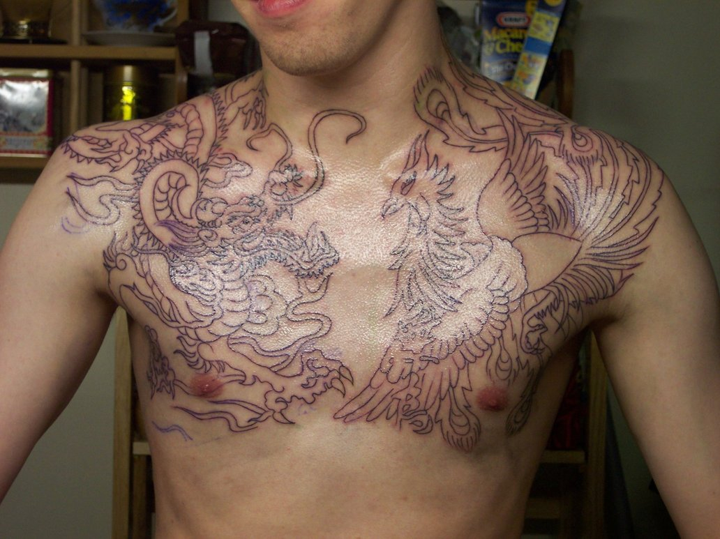 Dragon Tattoo On Chest Designs Ideas And Meaning Tattoos For You throughout dimensions 1032 X 773
