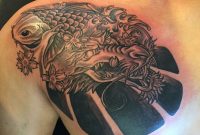 Dragon With Koi Fish Chest Tattoo Tats Tattoos Chest Tattoo Koi for proportions 1334 X 1334