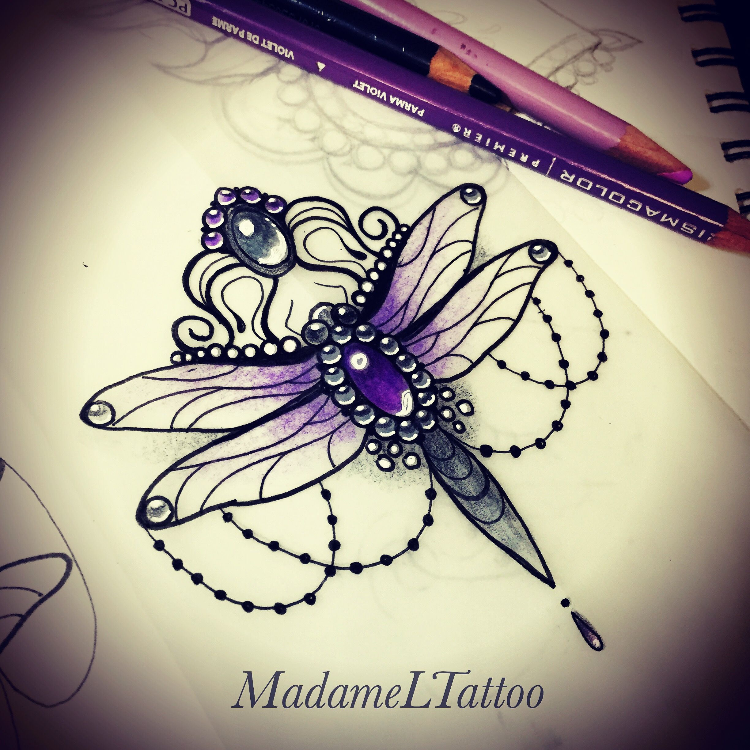 Dragonfly Doodles Madame L Tattoos Dragonfly Tattoo Jewel intended for dimensions 2448 X 2448