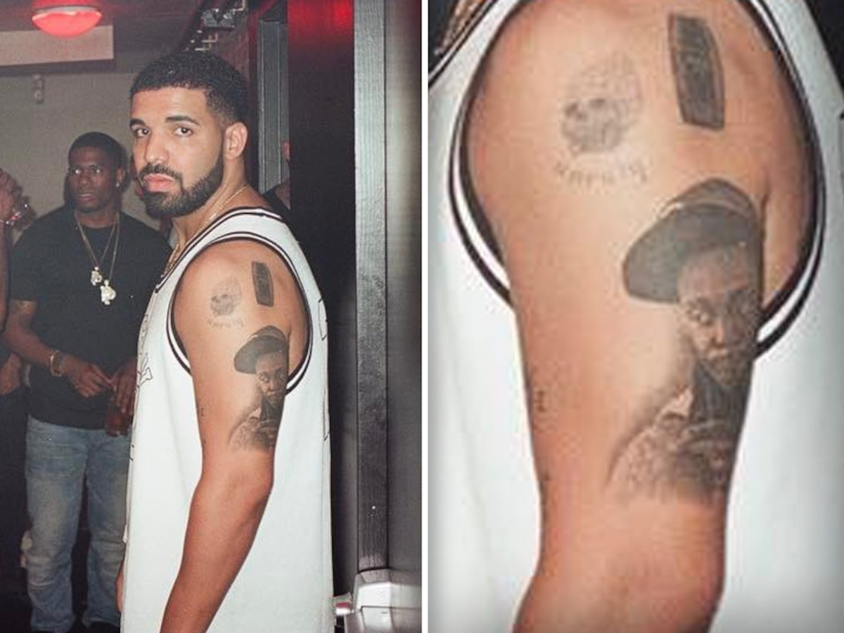 Drake Has Lil Waynes Face Tattooed On His Arm pertaining to measurements 1200 X 900