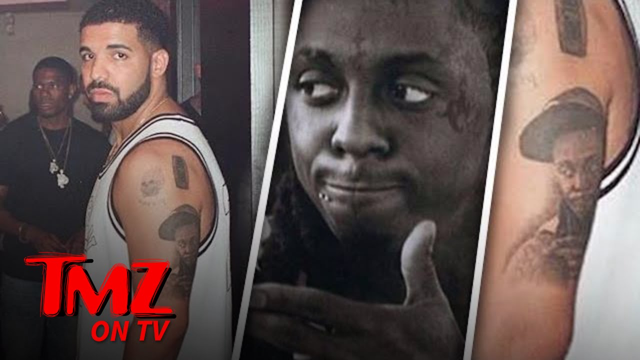 Drake Loves Lil Wayne Soo Much He Got Wayne Tatted On Him Tmz Tv pertaining to dimensions 1280 X 720