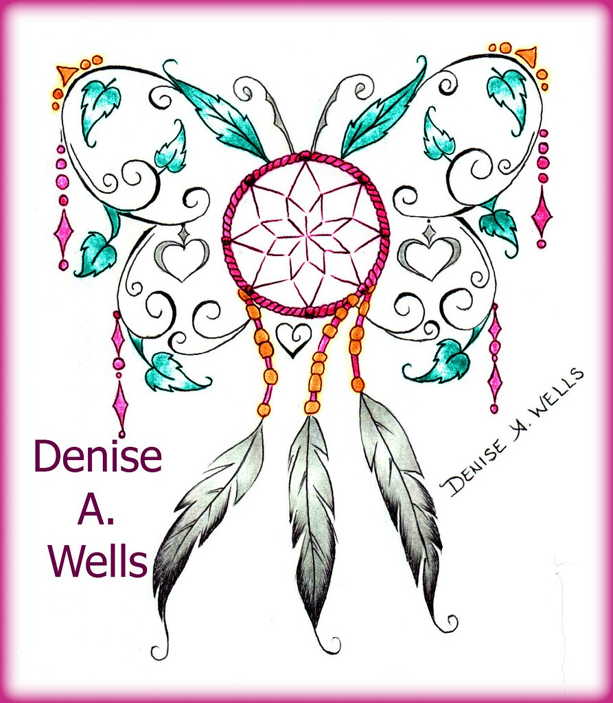 Dream Catcher Butterfly Tattoo Design Denise A Wells Flickr with sizing 893...