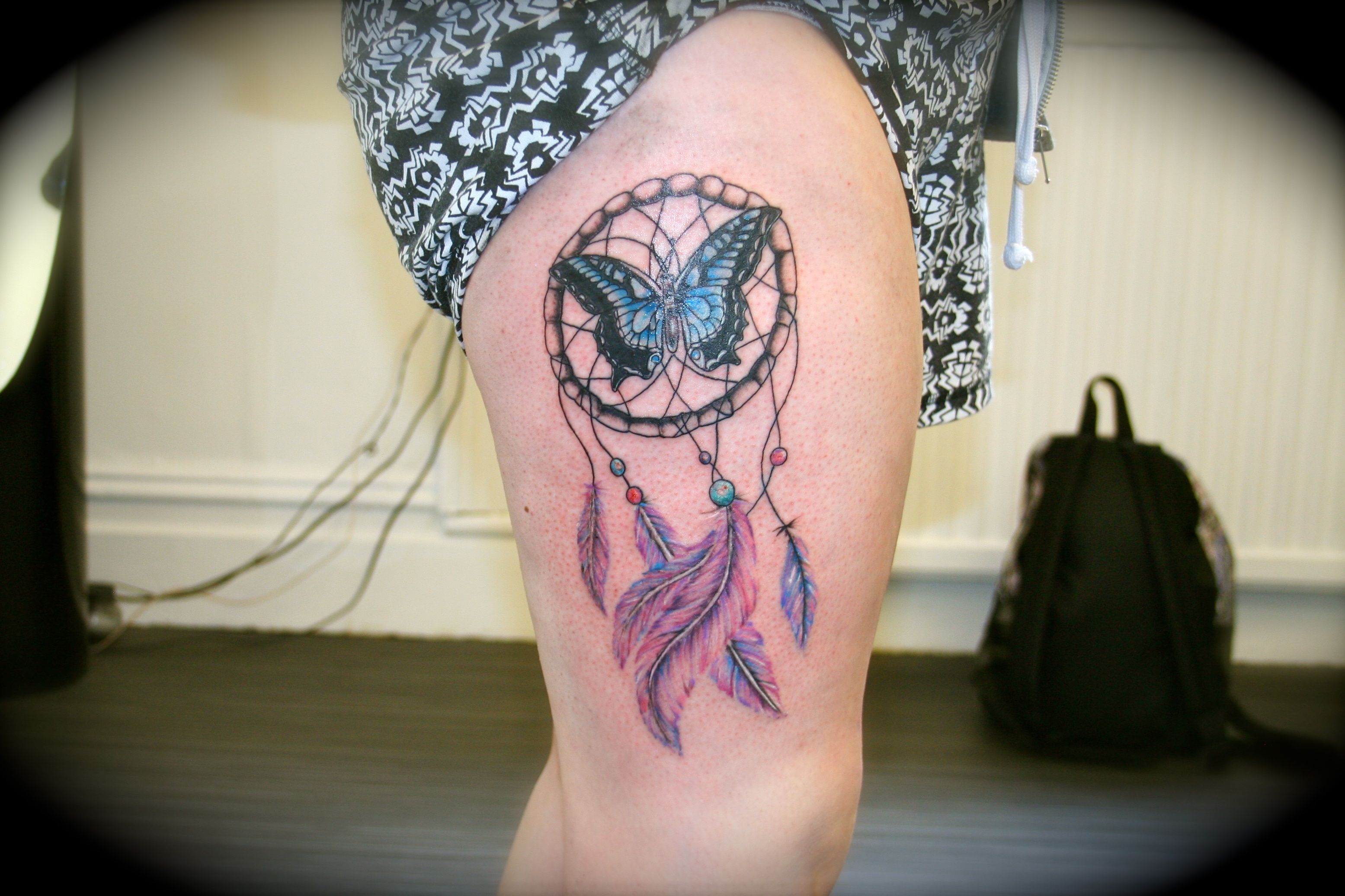 Dreamcatcher And Butterfly Tattoo Tattoos Tattoos Dark Art intended for measurements 3110 X 2073