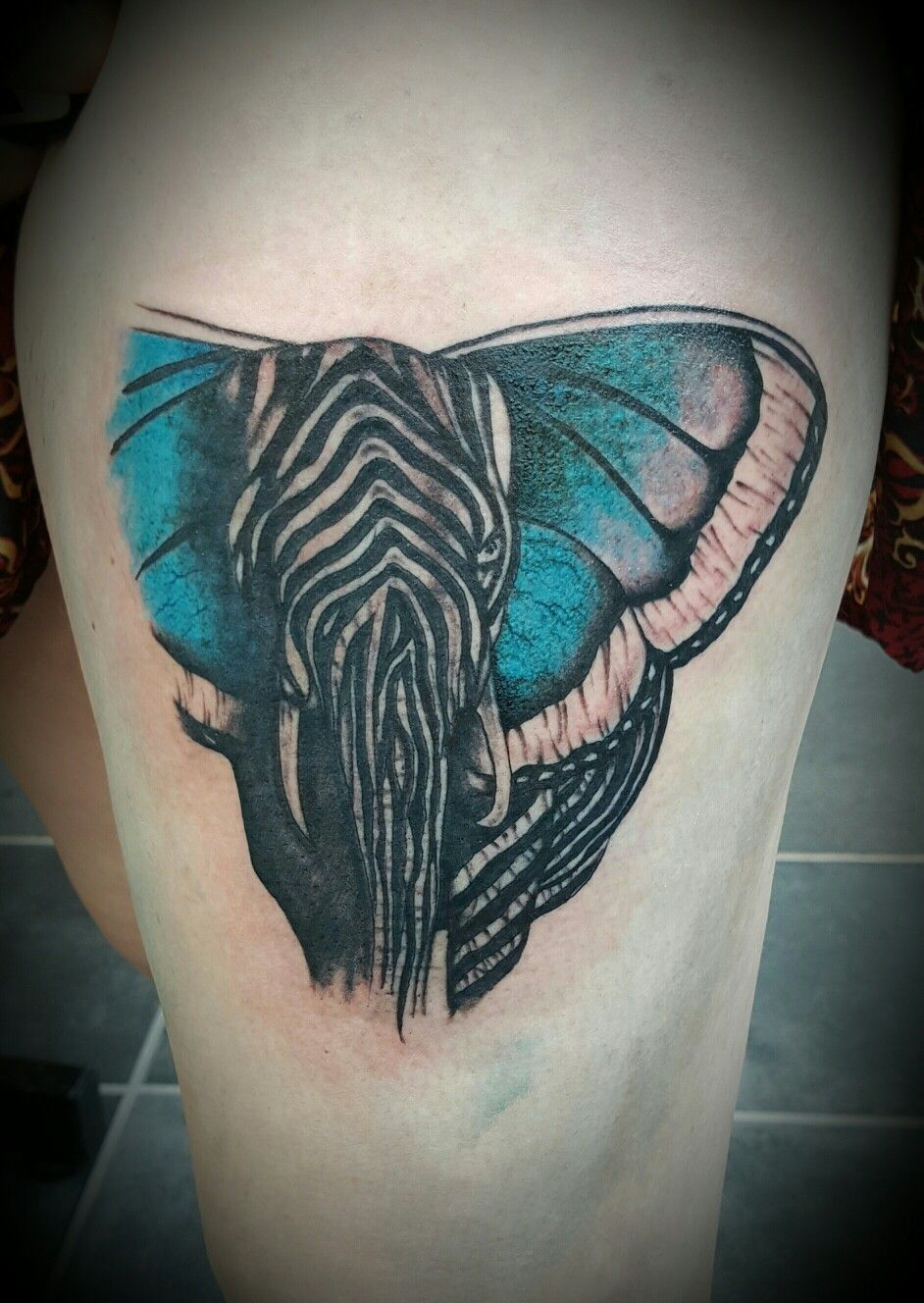 Elephantzebrabutterfly Ink Tattoos Elephant Ink in proportions 942 X 1328