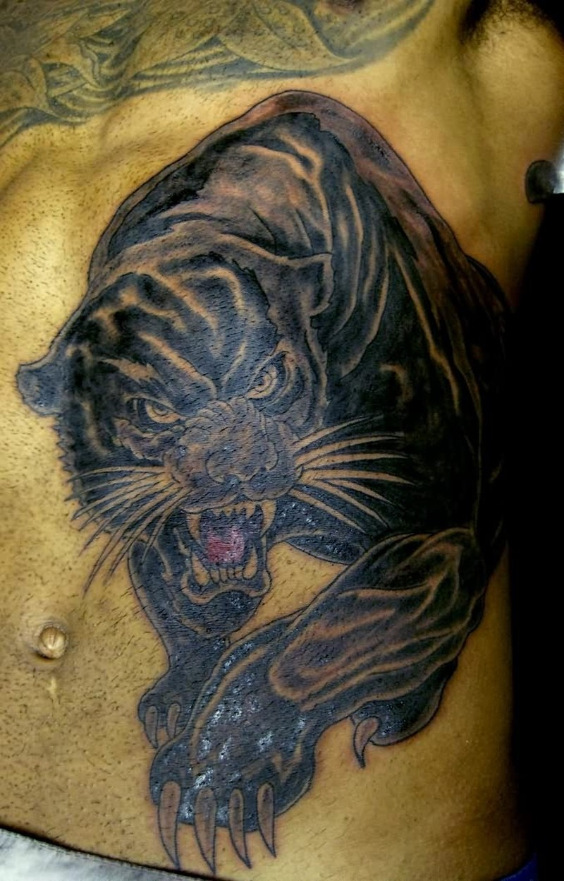 Evil Black Panther Tattoo On Chest Tattoos Book 65000 Tattoos with sizing 800 X 1248