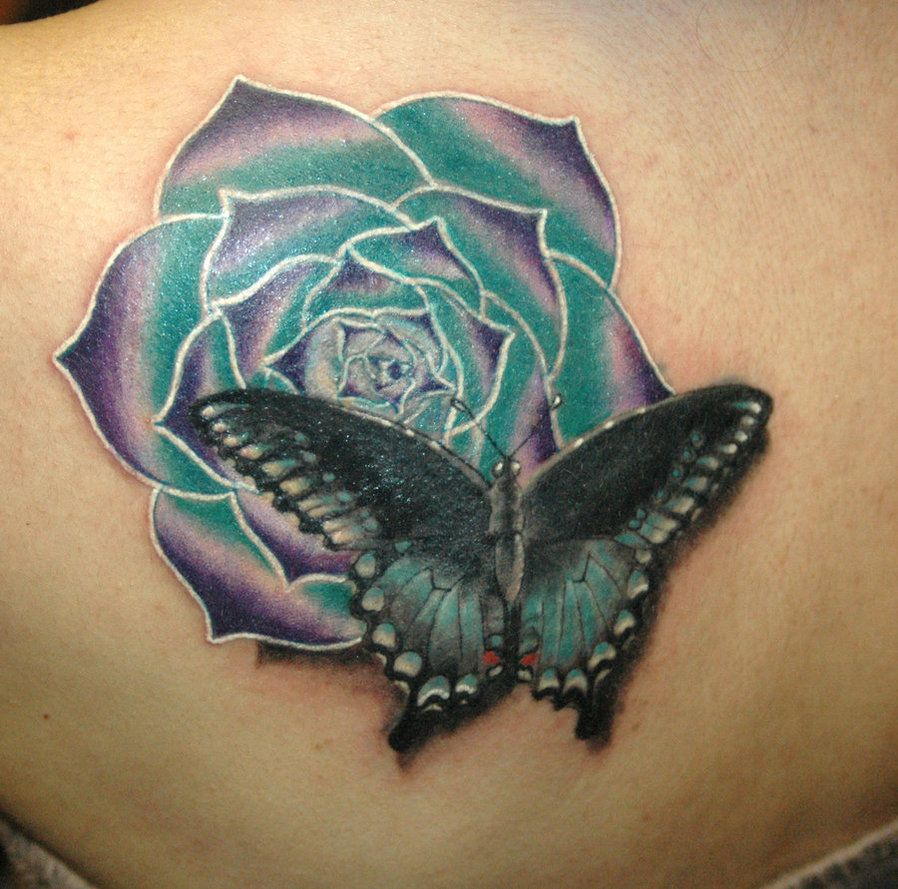 Exotic Flower Tattoos Butterfly With Exotic Flower Kisbrigi regarding size 898 X 889