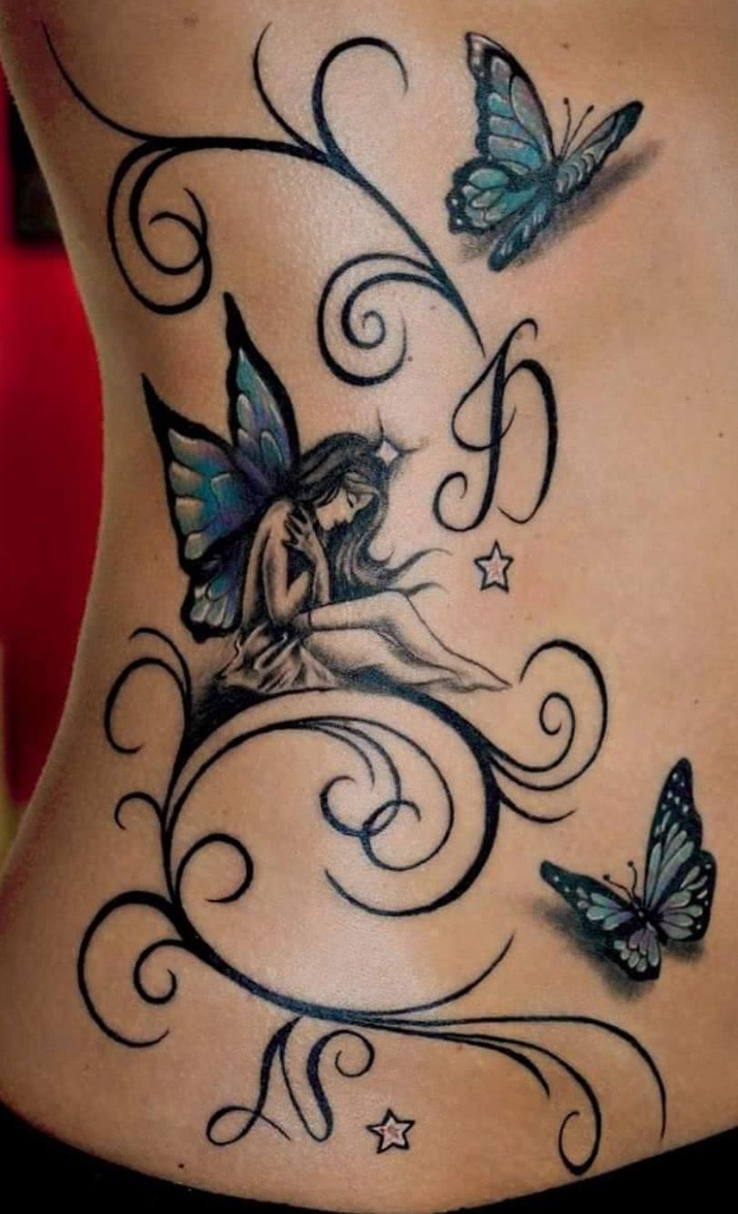 Fairy And Butterflies Tattoos Tattoos Pixie Tattoo Fairy with size 811 X 1334