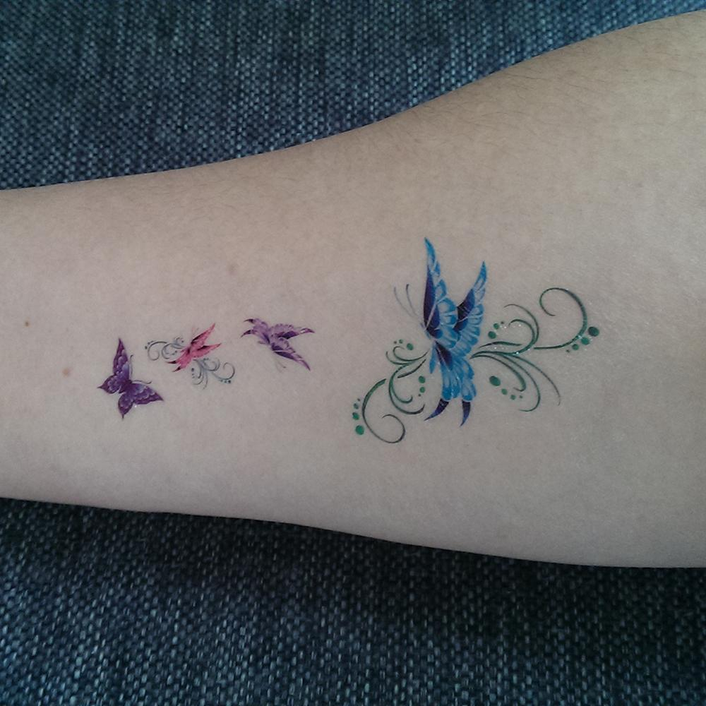 Fake Temporary Tattoo Water Transfer Butterfly Stickers Women Girls regarding proportions 1000 X 1000