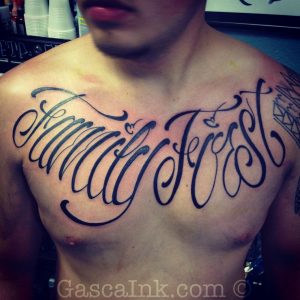 Family First Tattoo Design On Chest Family First Chest Piece for dimensions 2084 X 2084