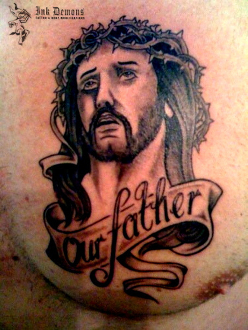 Father Jesus Tattoo On Chest Tattoos Book 65000 Tattoos Designs with proportions 800 X 1067