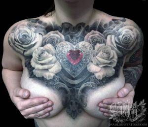 Female Chest Piece Daniel Gray Myself Of Danielgraytattoos intended for sizing 3480 X 2987