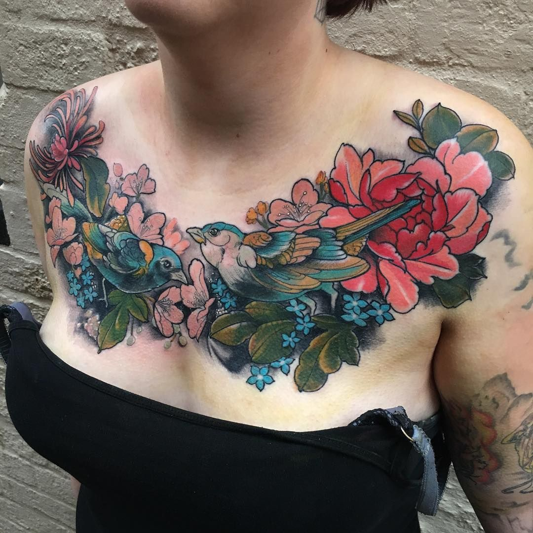 Finished This Chest Cover Up Today All Black Healed with regard to size 1080 X 1080