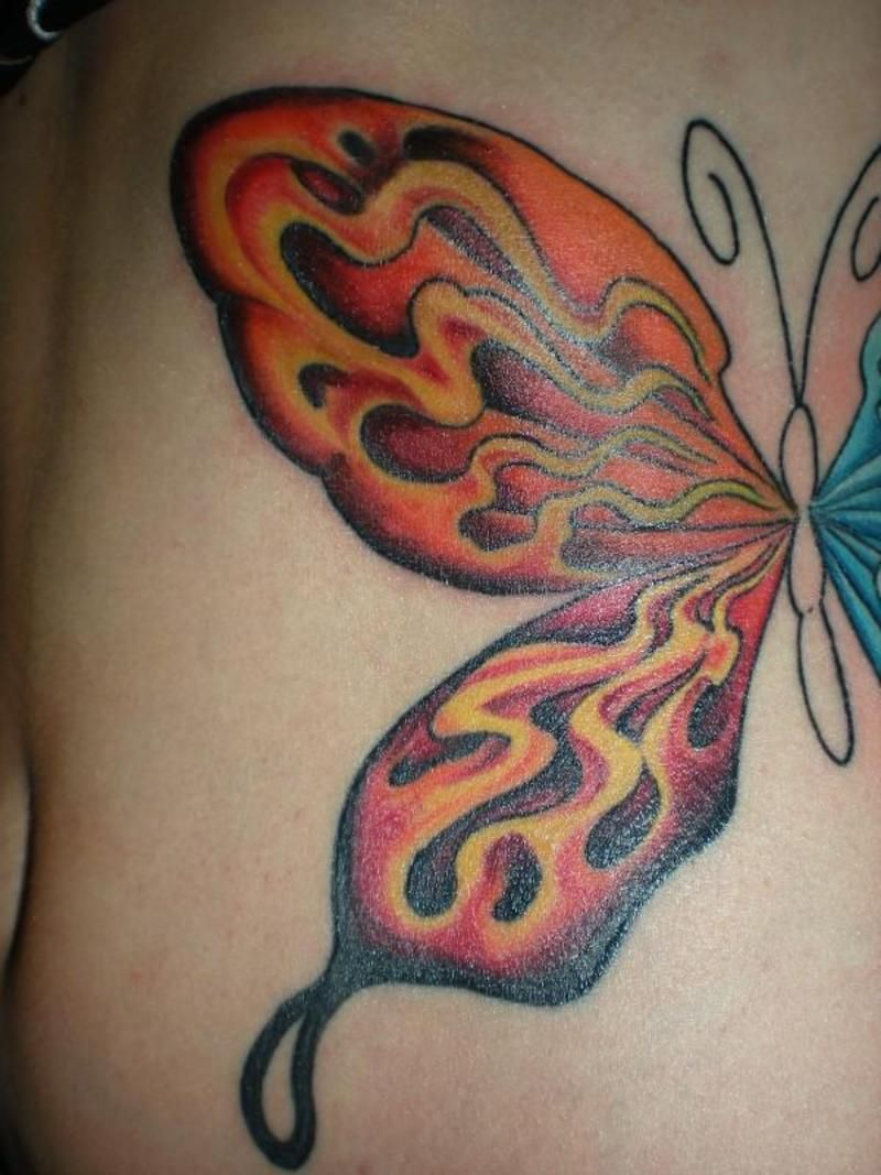 Fire And Ice Butterfly Tattoo Tattoos Tattoos Butterfly Images within sizing 800 X 1067