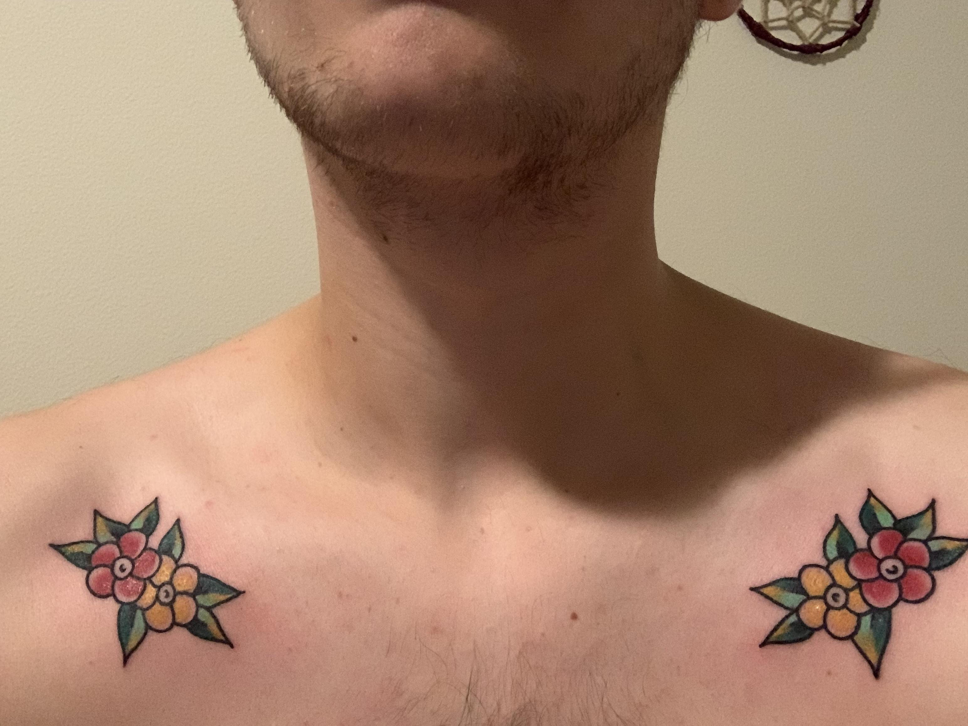 First Chest Tattoos Done Tyler Densley Liberty Tattoo intended for proportions 3088 X 2316