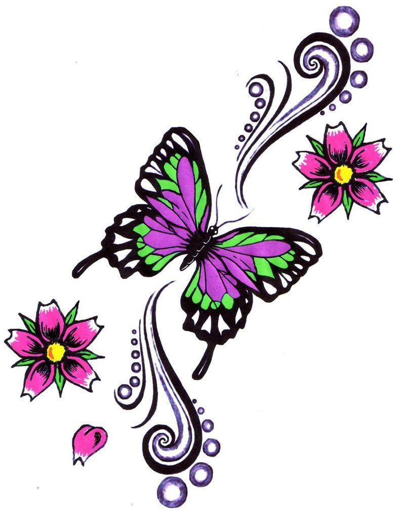 Flower And Butterfly Tattoos The Wonderful Think About Tattoo in size 788 X 1013
