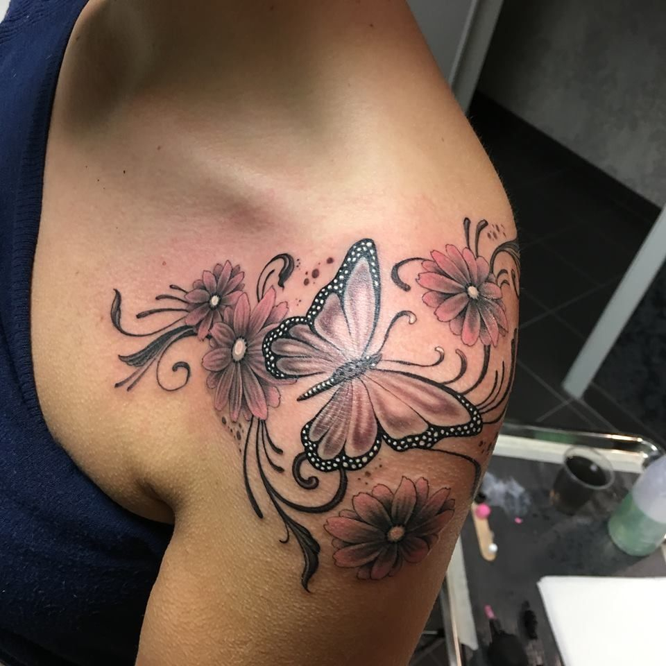 Add On To Butterfly Tattoo • Arm Tattoo Sites