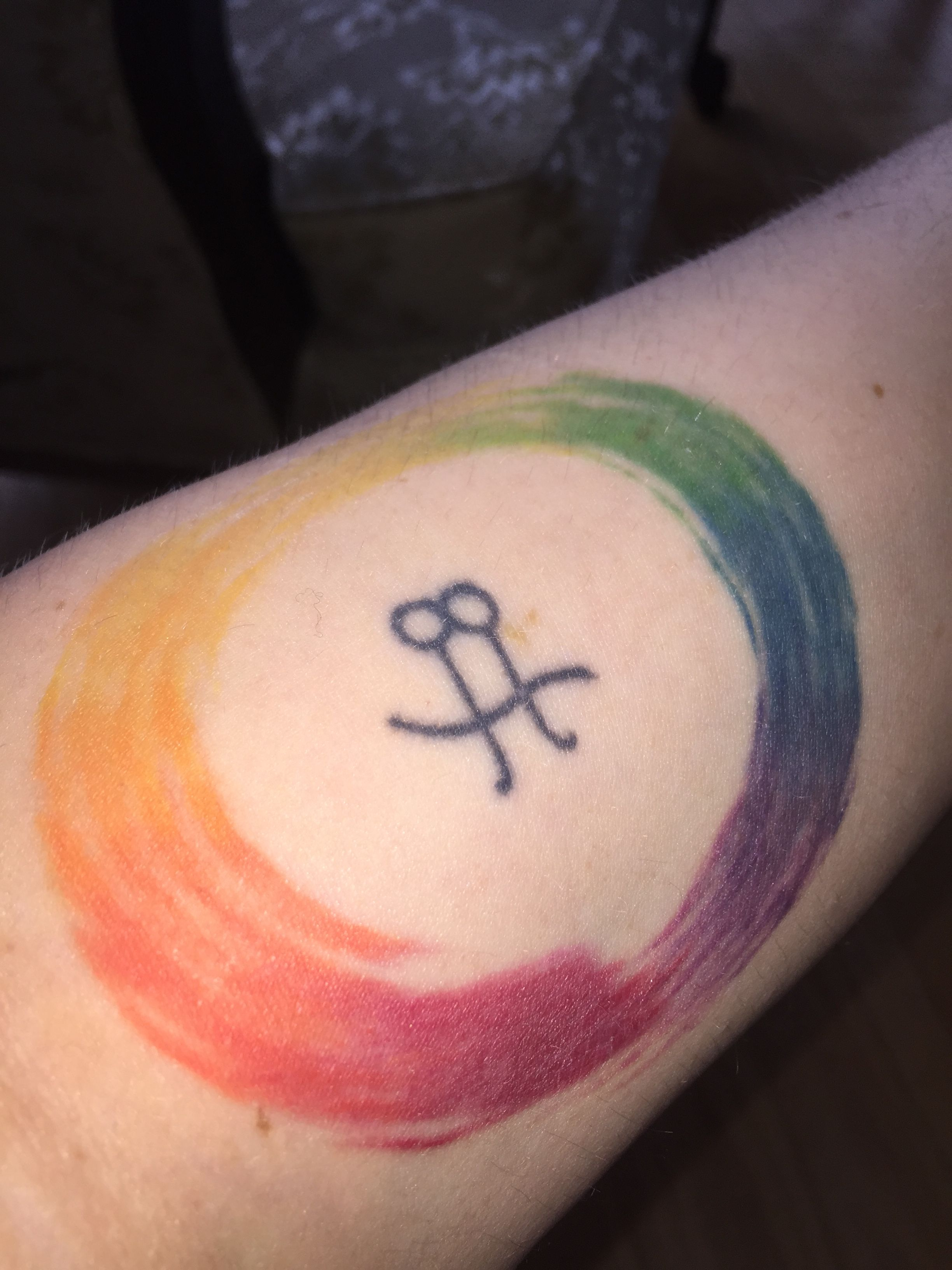 Forearm Lesbianqueer Women Tattoo Two Venus Signs Embracing throughout dimensions 2448 X 3264