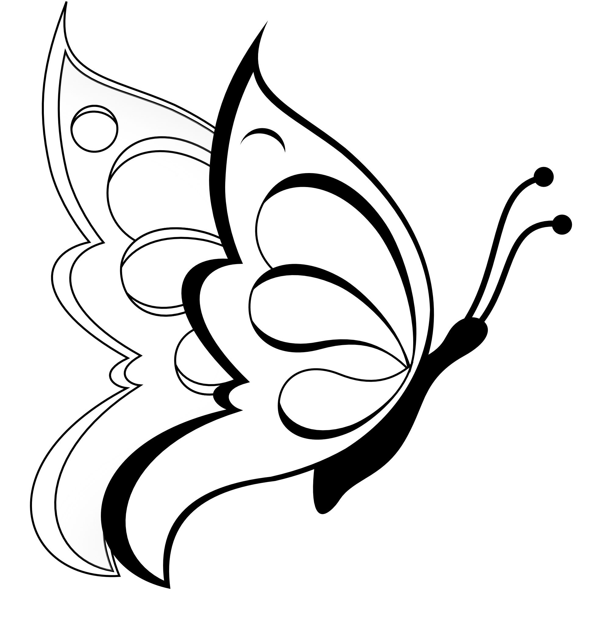 Free Printable Butterfly Coloring Pages For Kids Butterfly Easy in sizing 1979 X 2045