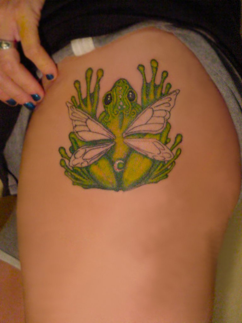Frog With Butterfly Wings Tattoo Design Tattoos Book 65000 for proportions ...