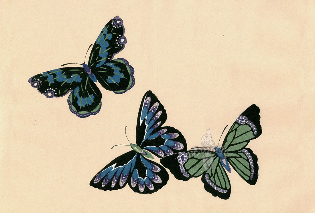 From Exotic Japanese Butterfly Prints Japan Kyoto Woodblock with sizing 1100 X 745