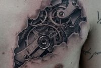 Gears Chest Tattoo Tattoos Biomechanical Tattoo Mechanical Arm within proportions 930 X 942