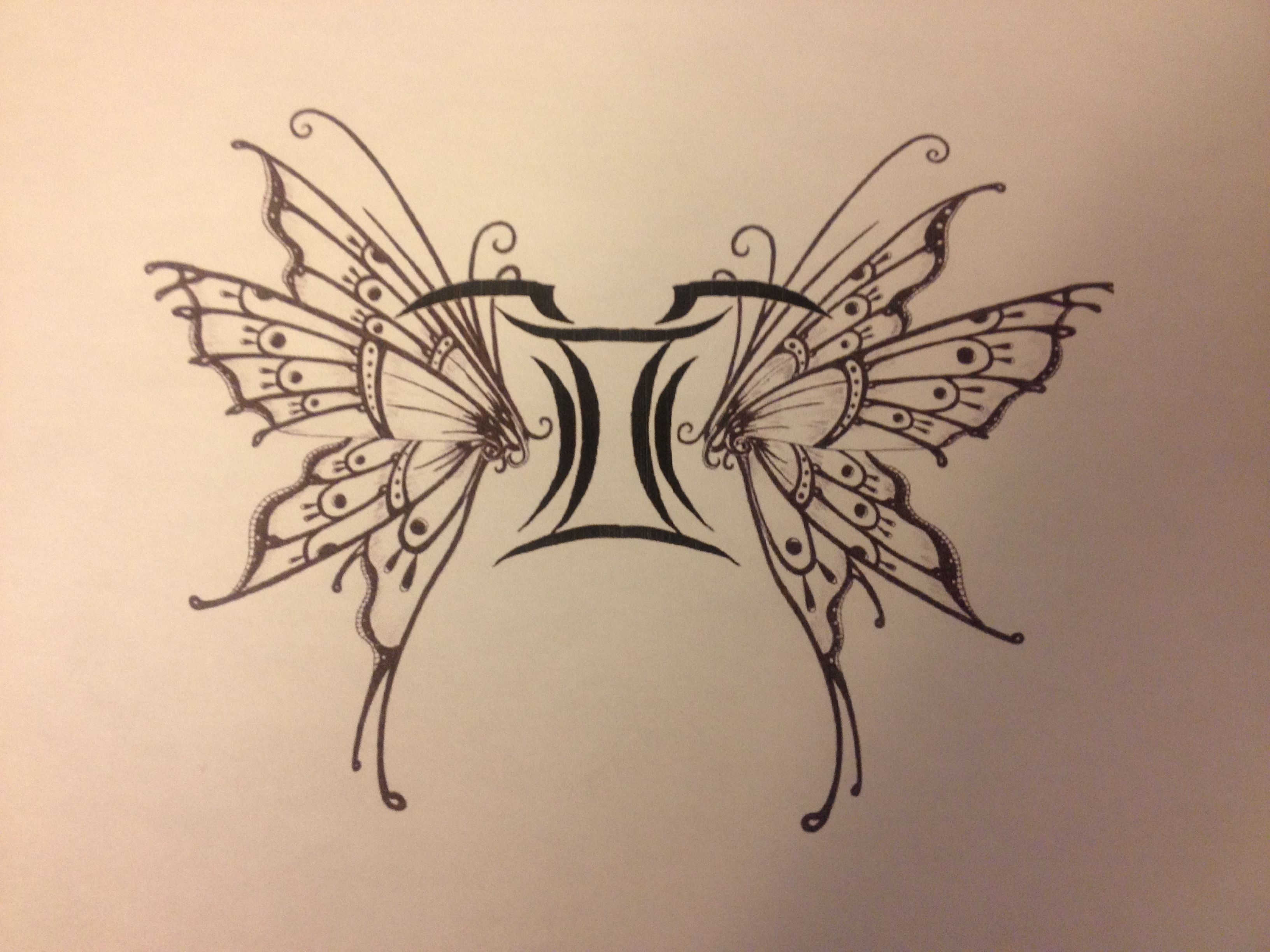 Gemini Butterfly Tattoos Horoscope Tattoos Tattoos Gemini inside proportions 3264 X 2448