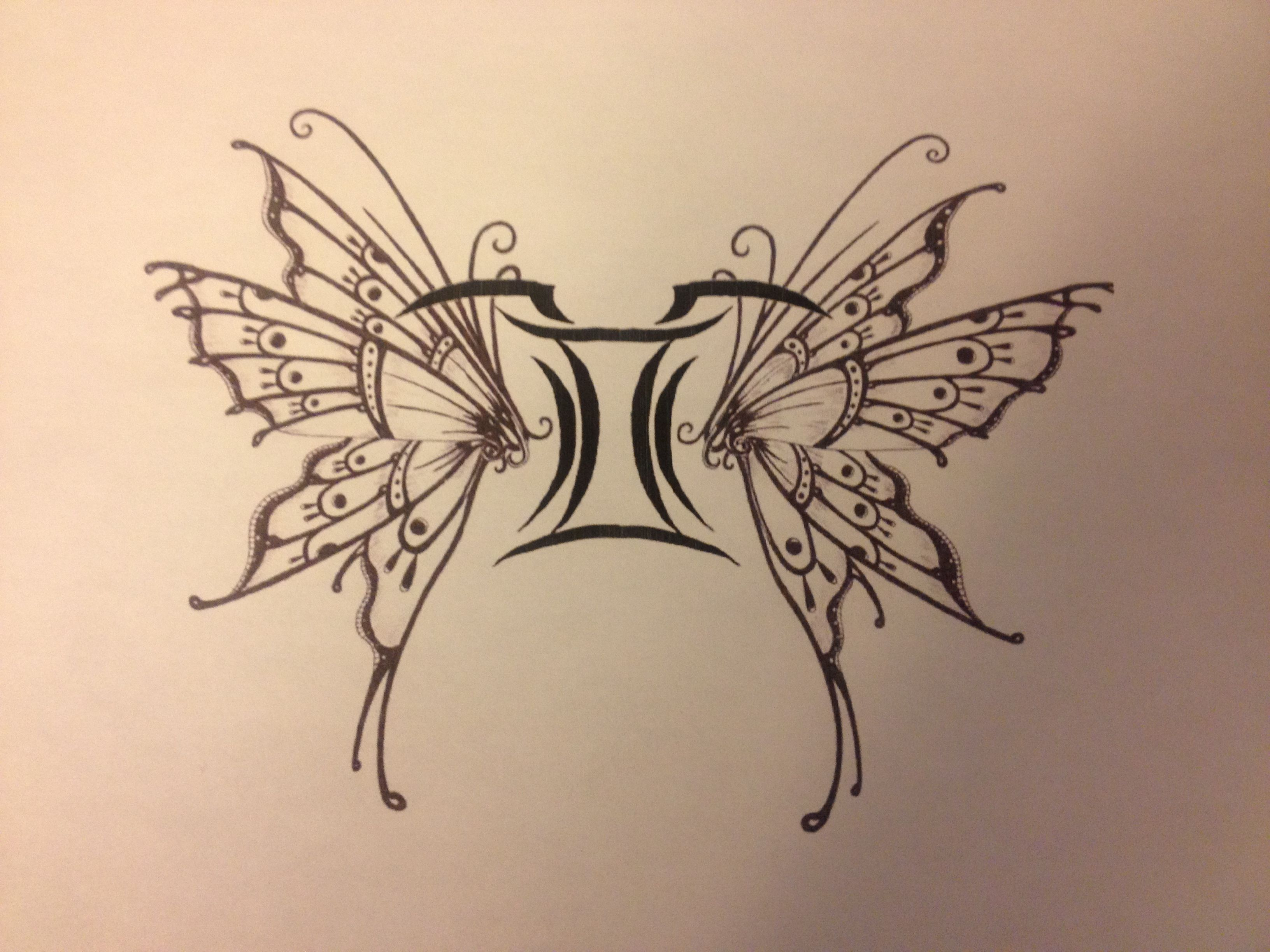 Gemini Butterfly Tattoos Horoscope Tattoos Tattoos Gemini within sizing 3264 X 2448