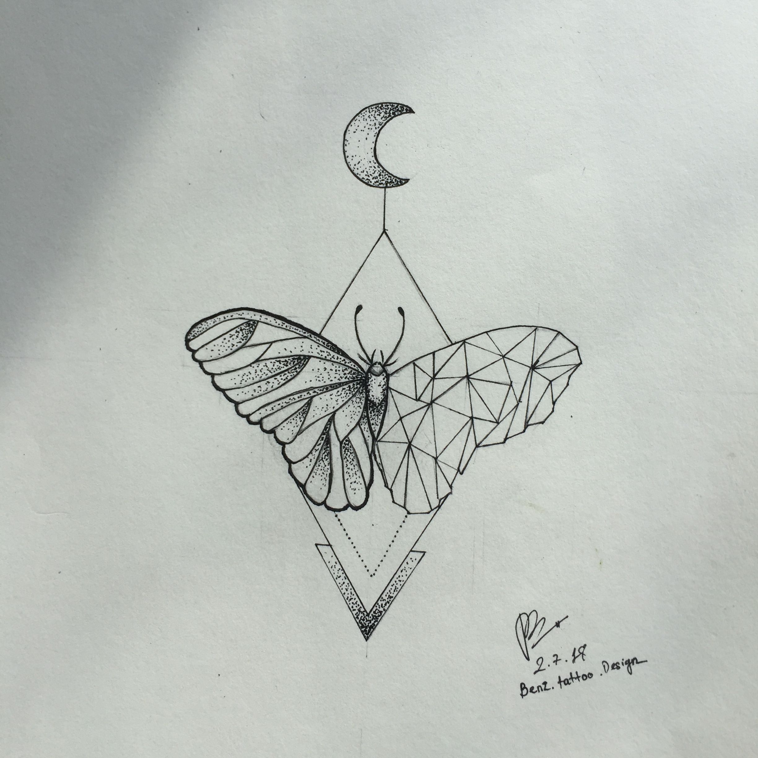 Geometric Butterfly Tattoo Design Benztatoo Black Tattoos within size 2448 X 2448